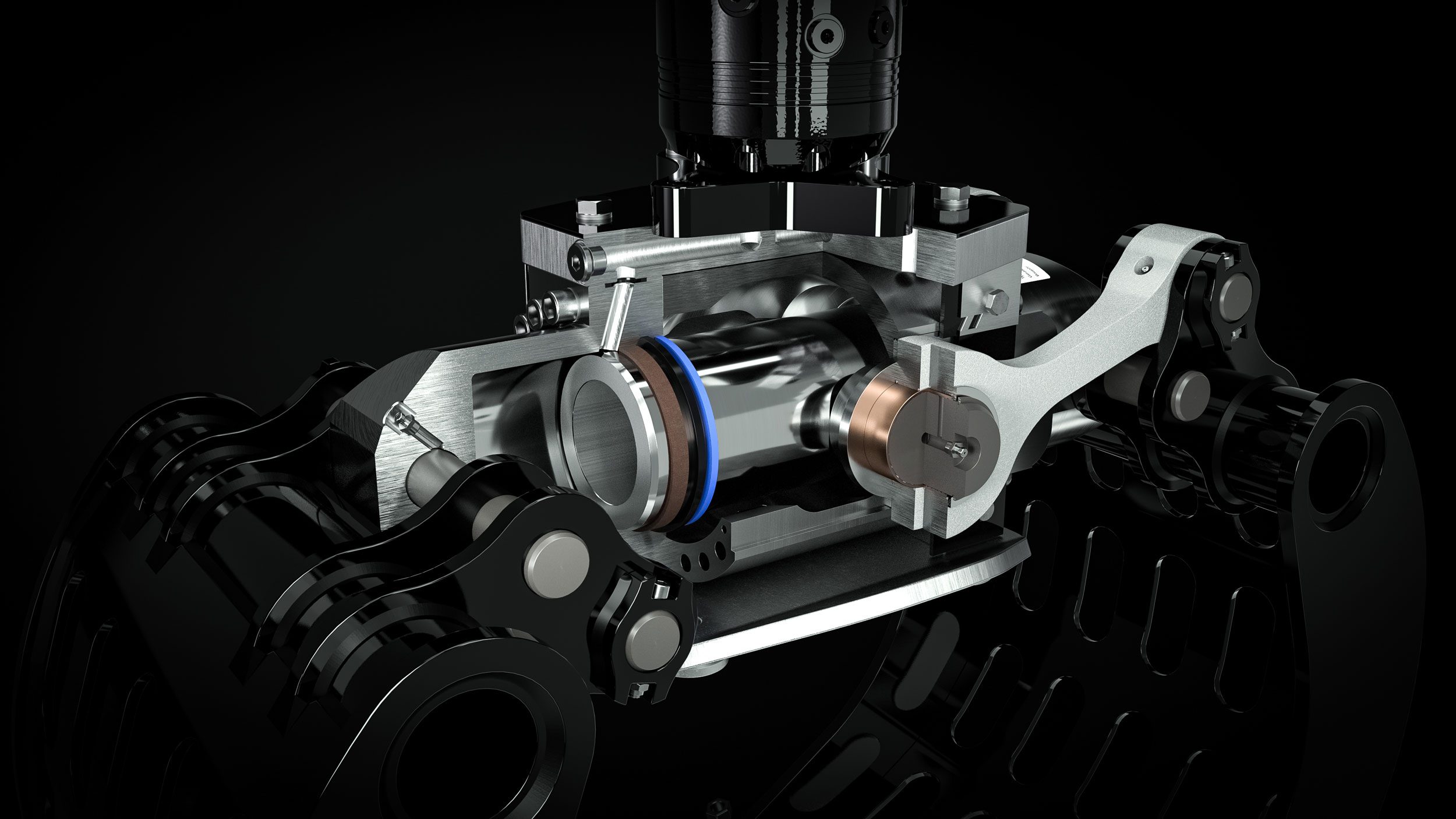 Hydraulikzylinder als Herzstück bei DMS