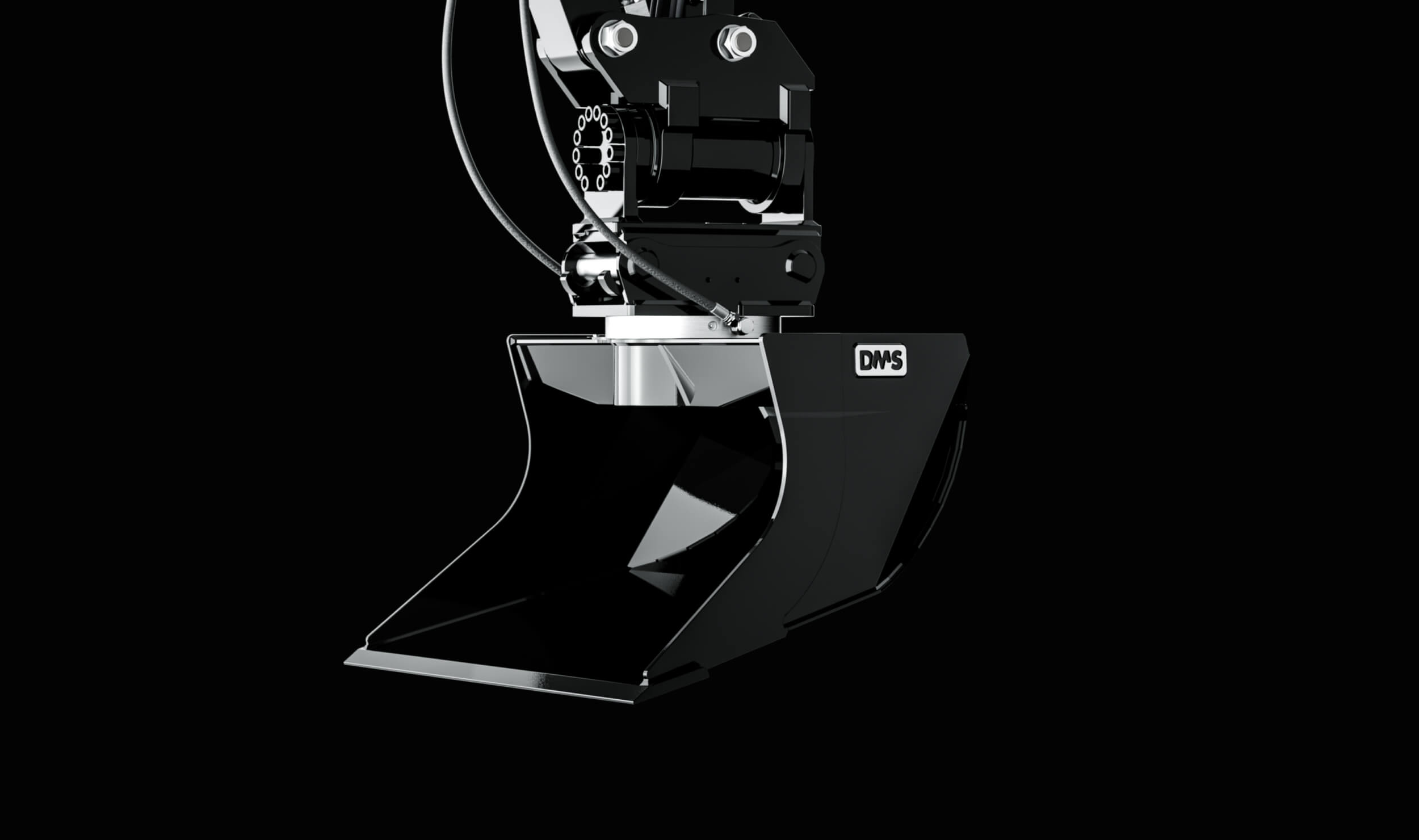 Rotatorlöffel am Baggerausleger